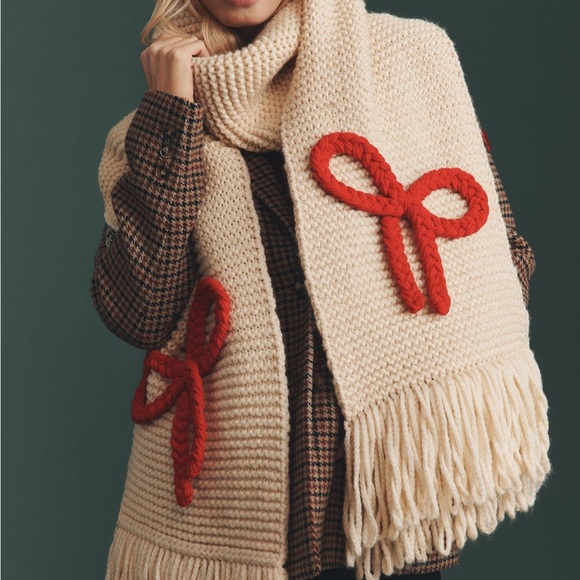 Maeve Accessories - Anthropologie Maeve Chunky Bow Scarf | NWT